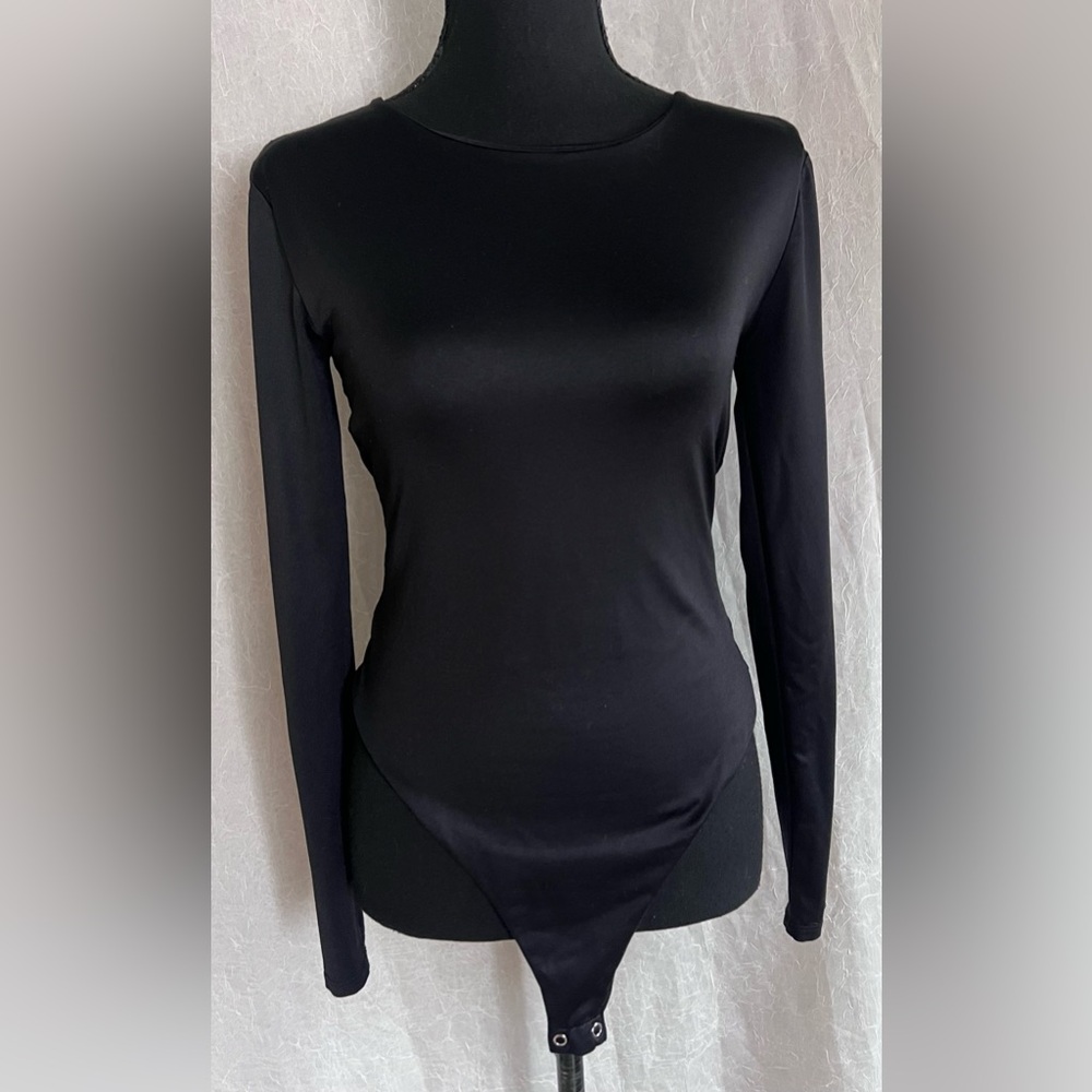 Forever 21 Black Long Sleeve Bodysuit